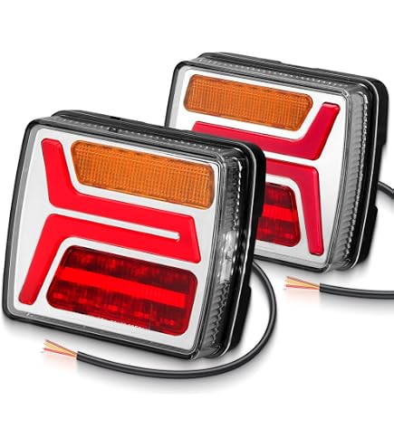 D-TECHled Fanale Posteriore Per Rimorchio Senza Fili, Bluetooth, Magnetico, Ricaricabile, Omologazione ECE, 4 Funzioni (stop, Freccia, Posizione, Targa)