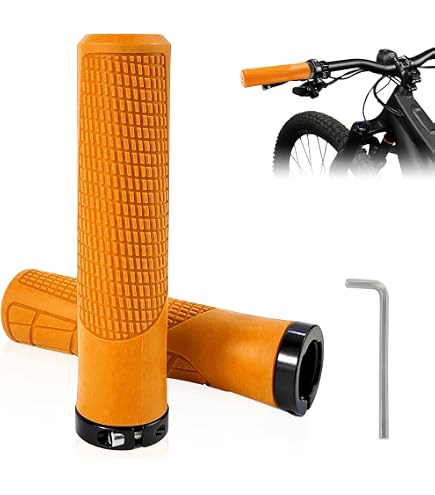 Manopole Da Bici NC-17 Lock-On Take Control II S-PRO, Impugnature In Gomma Verde Con Anello Argento, Diametro 28 Mm - Perfette Per MTB E City Bike