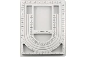 RLECS 1 vassoio di perline per collane, 32 x 24 cm, grigio floccato bordo di design per la creazione di gioielli