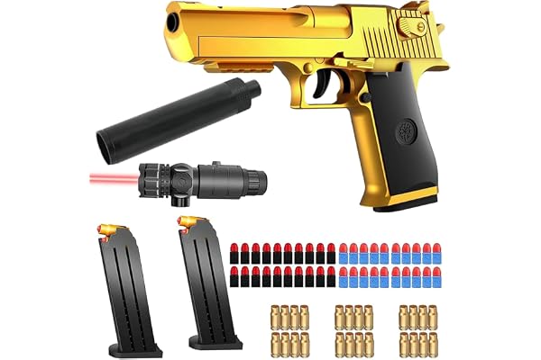 Pistolet Jouet avec balles Souples,Pistolet à Balle Molle,Mousse Jouet Blaster,Blaster en Mousse Souple,l'entraînement en Sécurité ou au Jeu,pour 14 +