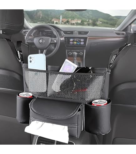 Autositz-Organizer Aus PU-Leder - Praktische Ablage Für Handy & Co