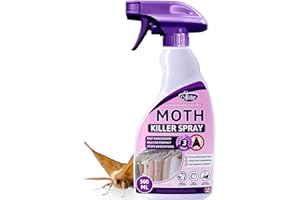 Aviro Moth Killer Spray - Fast Acting Moth Repellent For Wardrobes, Fabric & Surfaces. Professional Strength Carpet Moth Spray For Immediate Treatment & Ongoing Protection Against Clothes Moths