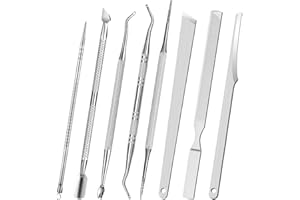 GAOMESIA Kit Pedicure 8 Pezzi per Unghie Incarnite, Set Professionale in Acciaio Inossidabile con Lima, Solleva Unghie e Custodia, Strumenti per Pulizia e Cura delle Unghie