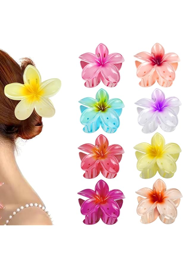 Haarklammern Maiglöckchen-Design, Rosa, Metall – Für Dicke & Dünne Haare | Große Haarklemme Mit Sicherem Halt