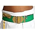 Pyengora Nylon, Cotton Hajee Ahram Green Belt For Men | Adjustable Waist Size 48 Inch, Steel Buckle For Dhoti Lungee, Pant Tightner Clip