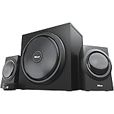 Trust Yuri Set Di Altoparlanti 2.1 Con Subwoofer, Casse Per PC, Potenza Di Picco Di 120 W, Subwoofer In Legno Con Potente Dri