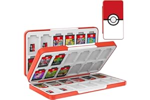 TiMOVO Game Card Case for Nintendo Switch 2/Switch OLED/lite, Compact & Portable Storage Holder Cartridge with 48 Game Card Slots and 24 Micro SD Cards Slots, Circle