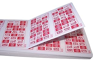 KEKA 600 Cartones para Bingo de 90 Bolas (Rojo) Opciones Bicolor y Packs Ahorro