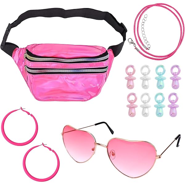 Boucles D'oreilles étoile Lot De 26 Accessoires Pour Femme Des Années 80 Et 90 - Ensemble D' Accessoires Fluo Rétro Avec Sac De Ceinture, Lunettes, Collier, Bracelet, Boucles D'oreilles, Tétine - Pendentif Boucles D'oreilles étoile Lot De 26 Accessoires Pour Femme Des Années 80 Et 90 - Ensemble D' Accessoires Fluo Rétro Avec Sac De Ceinture, Lunettes, Collier, Bracelet, Boucles D'oreilles, Tétine - Pendentif