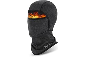 ICOCOPRO Cagoule d'hiver pour enfant - Cagoule coupe-vent pour enfants - Cagoule chaude noire - Masque de ski - Bonnet de ski - Bonnet de ski - Bonnet de vélo sous casque