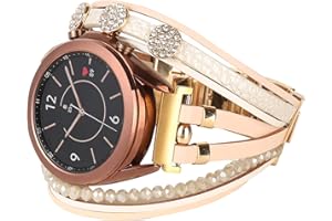 GENERIC KONAFEI Armband Kompatibel mit Samsung Galaxy Watch 7/FE/6/5/4/3/Active 2 40mm 44mm/5 Pro 45mm/6&4 Classic 43/47mm/42/46mm/3 41mm, 20mm Lederarmband mit Metallschließe