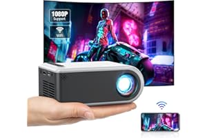 Mini Beamer, WiFi Beamer Full HD 1080P Unterstützt, Kolexa Mini Projektor für Handy, Portable Beamer Kompatibel mit iOS & Android/TV Stick/PS4/HDMI/USB
