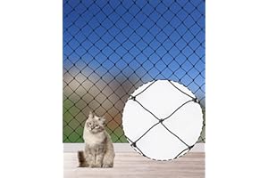Fonyiunce Holilo Red para Gatos, 3x8m Malla para Gatos, Malla Protectora Balcon Incluye Set de Fijación, Resistente a la Intemperie y a los Rayos UV para Balcones, Ventanas, Tragaluces