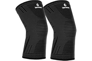 imrusan Ginocchiera Compressione Ginocchio, Ginocchiera Supporto Sportiva per Uomo Donna - Calcio Pallavolo Basket Crossfit - Nero, XL