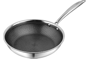 Vinod Platinum Triply Stainless Steel SAS Pro Fry Pan - 22 cm (Induction Friendly)