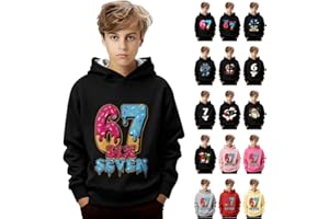 GENERIC 67 Kid Christmas Hoodie 6 7 Meme Jumper Six Seven Long Sleeve Pullover Sweatshirt Girls Boys Hoodies Xmas Jumpers For Kids