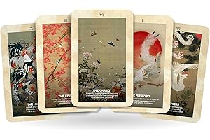 Ibiza Tarot Ito Jakuchu Tarot - Major Arcana Cards | Wahrsager-Tarotkarten Deck für Anfänger | Authentisches Tarot-Erlebnis - Set mit 23 Karten