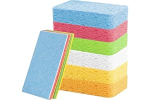 VARHHUXHA 18 STK Putzschwamm, Küche Reinigungsschwamm, Komprimierte Zellulose Schwämme, Zelluloseschwamm, Universalschwamm, Küchenschwämme, Geschirrschwamm für Haushalt Küche Bad Autos Glas Fenster