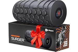 LifePro 4-Speed Vibrating Foam Roller - High Intensity Vibrating Roller for Muscle Recovery, Mobility & Pliability Training - Deep Tissue Vibrant Massage for Awesome Trigger Point Sports Therapy