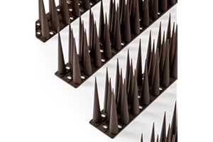 OFFO Dissuasori Piccioni, Spuntoni per Piccioni 1,2m,Piccioni Dissuasori Balcone,Dissuasore per Piccioni per Le Recinzioni dei Tetti,Marrone