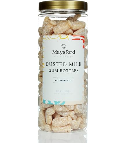 Maysford Dusted Milk Gum Bottles Gift Jar : Amazon.co.uk: Grocery