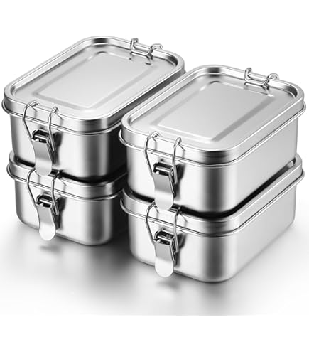 Set 3 Portapranzo Acciaio Inox - Contenitori Ermetici A Prova Di Perdite, Con Borsa Trasporto