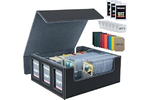 Tolesum Commander Deck Box för MTG med 3 st 35 PT Magnetic Card, kortlåda för 1 800+ kort med 10 skiljeväggar och 6 staketklä