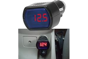 Flaconi Zigarettenanzünder KFZ Batterie Tester,LED Zigarettenanzünder Batterie Voltmeter Spannungsanzeige, Voltmeter Kfz Spannungsanzeige,Passend für die meisten 12V und 24V Automobilbatterien