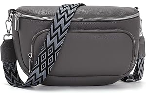 Boadlol Große Bauchtasche Damen umhängetasche Crossbody bag Schultertasche Brusttasche Leicht mit Mehrere Fächer Verstellbar