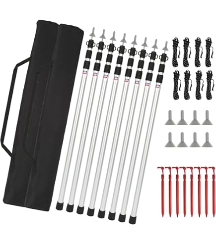 Umefa campking traploos verstelbare aluminium tentstok twister 28 mm 90-230 cm - Te Velde