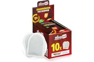 THERMOPAD Lot de 10 paires de coussinets chauffants pour 8 heures de chaleur I Chauffe-pieds prêt à l'emploi I Chauffe-pieds extra chaud – Idéal pour les activités de plein air et les chaussures de