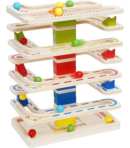 Houten ks, kbaan, houten bal drop speelgoed, racing, racebaan, activiteit, vroege pedagogisch Montessori, educatief speelgoed voor kinderen, jongens