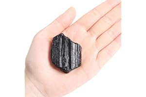 ORIENTREA 1 Pezzo Tormalina Nera Grezza | 70-90 grammi | Tormalina Nera Pietra Naturale | Minerali Grezzi | Pietra Grezza Naturale Cristalloterapia, Cristalli Decorativi