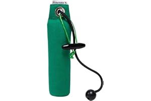 Dog & Field Puppy Training Dummies - Green. 100g Canvas Training Dummy With Short & Long Throw Toggle For Obedience & Retrieval Practice. Lightweight Water Float Dummy, Gundog Training Equipment