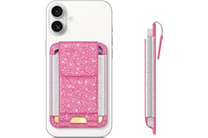 CaseBot Magsafe Wallet - Tarjetero magnético para iPhone 16/15/14/13/12 Series, Compatible con 6 Tarjetas, Bloqueo RFID Seguro, Soporte Delgado para Tarjetas de crédito para Hombre y Mujer Rosa