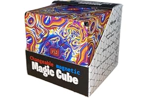 BLITZHAUS Formwechsel Zauberwürfel – Infinity Cube - Magnetwürfel 3D - Anti Stress Spielzeug - 36 Seltenerdmagnete - Über 70 Formen Verwandelbar (Colorful Yellow)