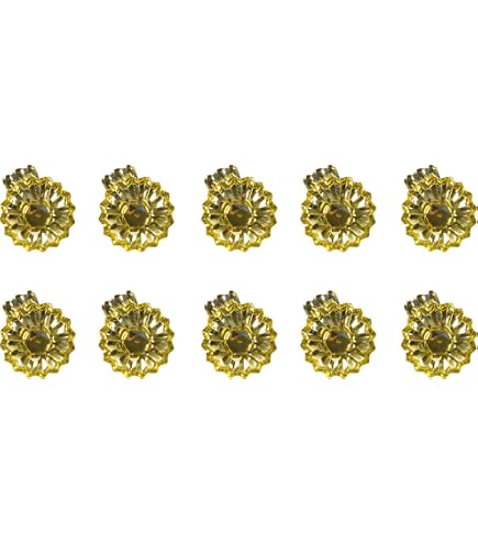 Lot De 10 Bougeoirs à Clip Dorés Pour Sapin De Noël - Anti-Goutte, Métal, Décoration Festive