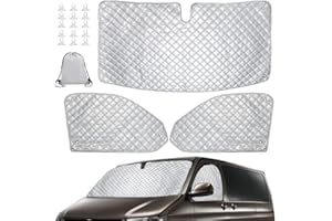 Junhui Thermomatte Fahrerhaus Innen für T5 T6, Sonnenschutz Auto Frontscheibenabdeckung Sonnenschutz Windschutzscheibe Innen Faltbar Abdeckung Frontscheibe Auto Sommer