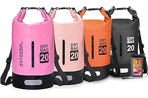 Blackace arteesol 5L 10L 20L 30L Impermeabile Borsa Secca/Borsa Impermeabile con Cinghia Lunga Regolabile per Kayak in Barca Escursione in canoa/pesca/Rafting/Nuoto/Snowboard