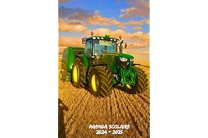 Agenda Scolaire 2024 2025 Couverture Tracteur Agricole: Organisateur Semainier une semaine Par deux Pages,Planificateur Scolaire Pour Étudiants (primaire,Collège,lycée, université)