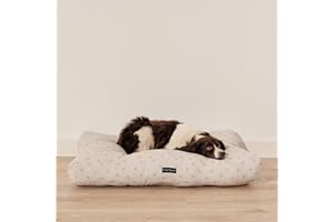 Dear Friend | Cama Perro 75x50x10 Gruesa y Acolchada 100% Algodón, Resistente al Agua, con Acabado Antimanchas - Cama Perro Antipelos, Lavable a Máquina, Relleno Confortable, 100% Made in Spain