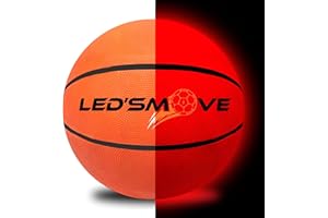 ‎LED'S MOVE Led's Move LED Leuchtender Basketball Outdoor Größe 7, leuchtende Spiele im Dunkeln, Leucht Ball Indoor and Outdoor Größe 7 USB Wiederaufladbar
