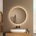 Nimco Specchi - Specchio con illuminazione LED, diametro 80 cm, sensore