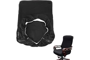 BTSKY Pokrowce na krzesła, nowoczesny styl, prostota, rozciągliwe, zdejmowane, wytrzymałe pokrowce na krzesła do biura, obrotowe krzesło, krzesło komputerowe, krzesło, podłokietnik, (bez krzeseł) (M, czarny)