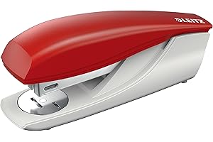 Leitz Stapler, 30 Sheet Capacity, Ergonomic Plastic Body, Includes Staples, NeXXt Range, 55000025 - Red