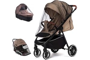 REASTAR 3 Stück Insektenschutz Kinderwagen, Universal Moskitonetz Kinderwagen mit Gummizug, Reißfest und Waschbar, 1 mm x 1 mm feinem Fliegennetz für Buggy Schutz vor Wespen und Stechmücken (Schwarz)