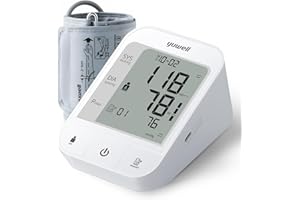 yuwell Tensiomètre Bras, Brassard Extra Large de 22-45cm, Mesure Précise de la Tension Artérielle et du Pouls avec Affichage d'un Battement Cardiaque Irrégulier, Câble USB et Piles Inclus (YE670A)