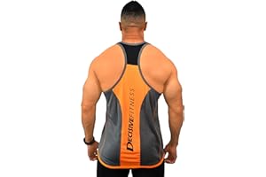 DECISIVE FITNESS Slim Fit Gym Stringer Vest For Men Breathable and Quick Dry Sportswear Bodybuilding premium Tank Top for Workout Weight Lifting Running Muscle Athletic Top Plain