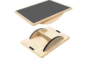 TXMYXGS Balance Board Professionale in Legno,Bordo Dell'Equilibrio Antiscivolo Dell'Allenatore Dell'Equilibrio Adulto, Bordo Dell'Equilibrio Di Terapia Fisica, Rullo Antiscivolo, Forza Del Nucleo, Stabilità