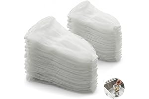 300 stycken engångs silpåsar handfat, engångs hygieniskt diskhofilter diskbänk elastisk 9 x 9 cm extra fint nät slitstark diskbänk sil väska filterpåsar för kök badrum handfat dusch